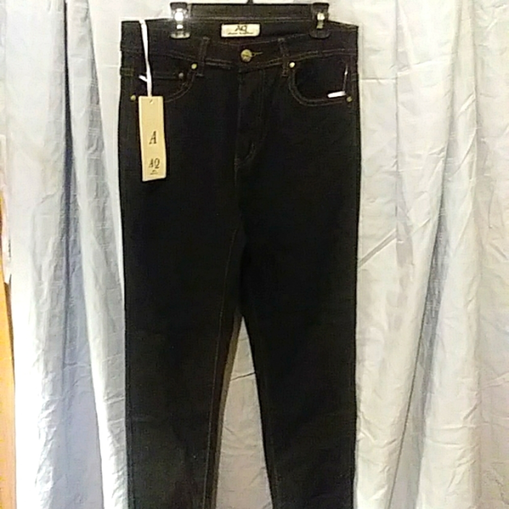 AQ Basic Premium stretch jeans. size 7 Black NWT